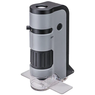 Microscopio Bolsillo Carson MicroFlip 100-250X Gris