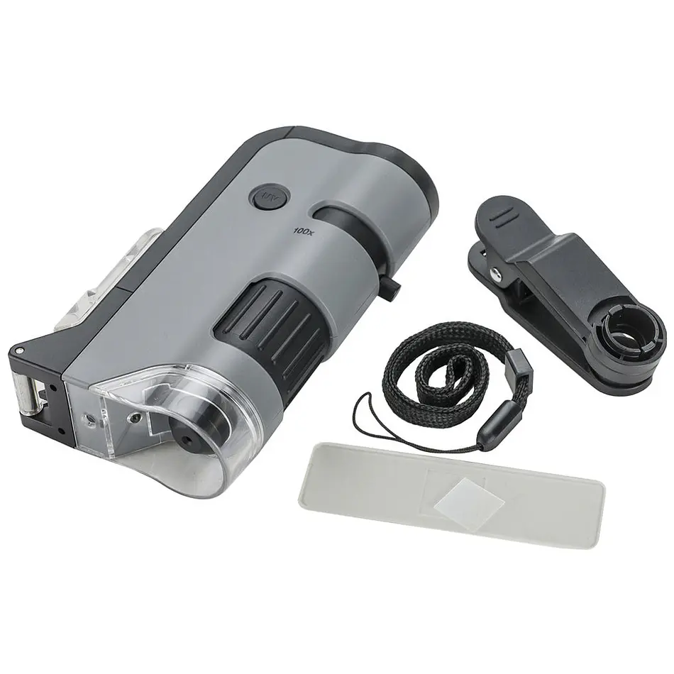 Microscopio Bolsillo Carson MicroFlip 100-250X Gris 8