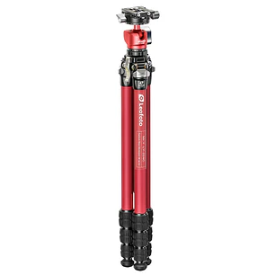 Trípode Carbono Leofoto con Cabezal 4 Sec. LY-224C Rojo