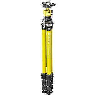 Trípode Carbono Leofoto con Cabezal 4 Sec. LY-224C Amarillo