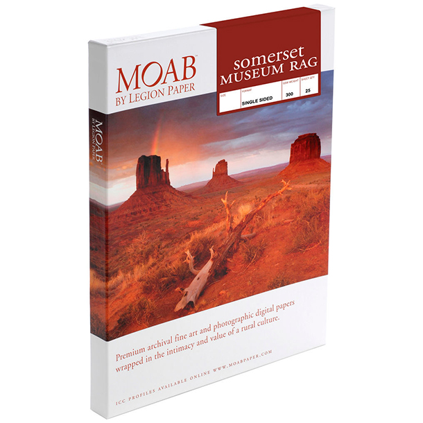 Papel Fine Art Moab Somerset Museum Rag A3+ (13 x 19) 25 Hojas
