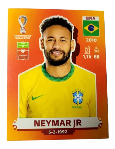 Neymar Jr Panini Qatar 2022 Bra 16