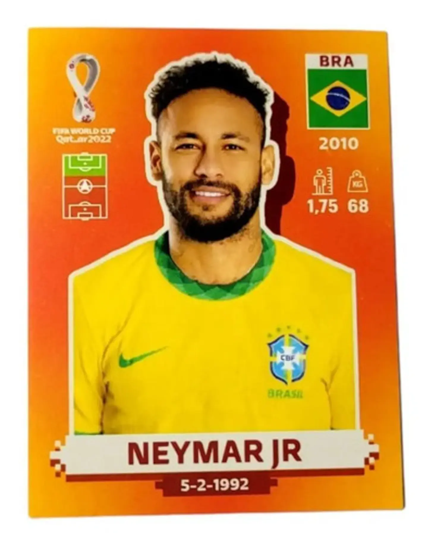 Neymar Jr Panini Qatar 2022 Bra 16 2