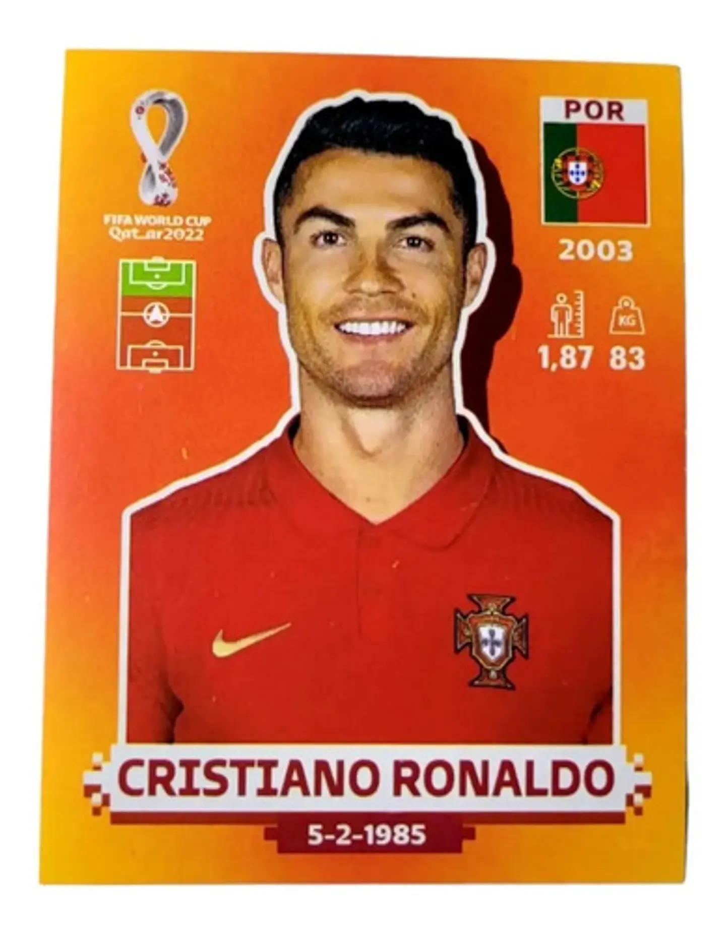 Cristiano Ronaldo Panini Qatar 2022 Por 17 1