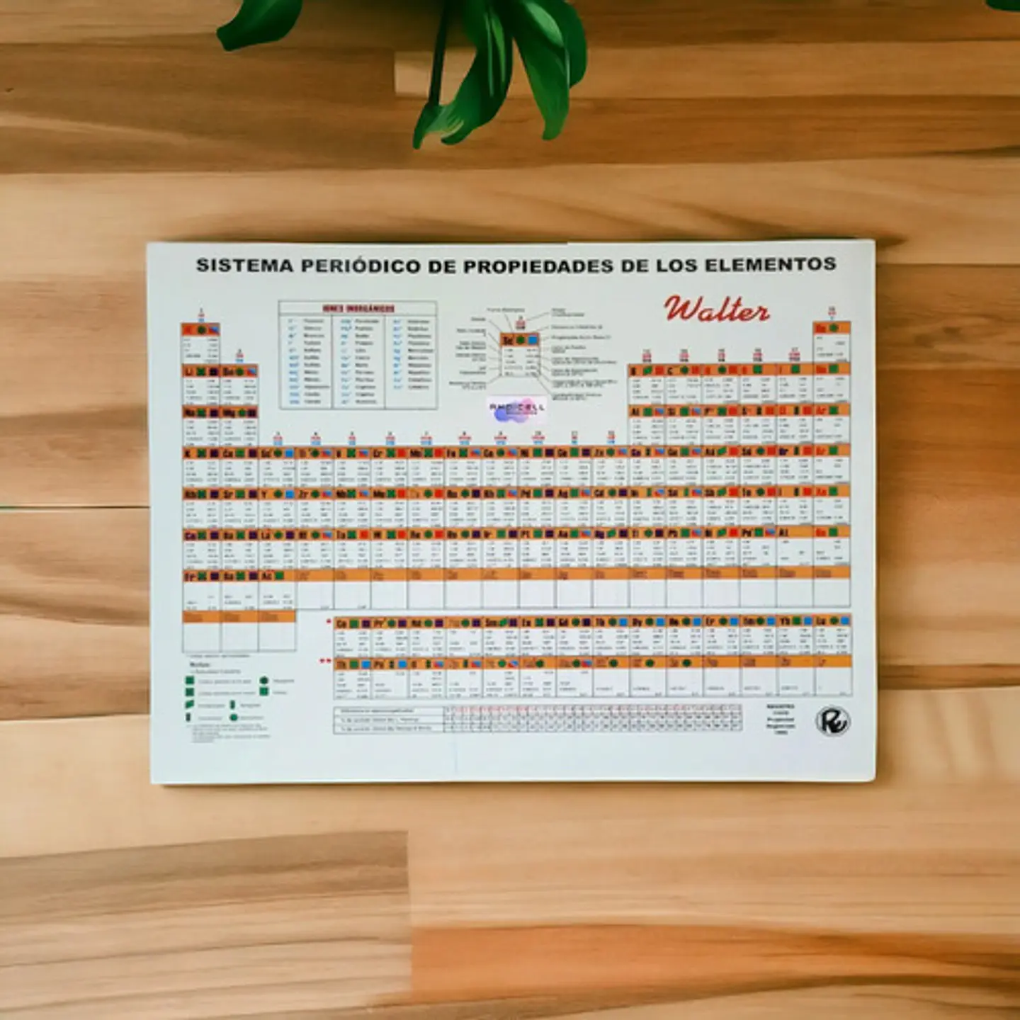 Tabla Periodica Walter Mediana 21cm X 28cm  8