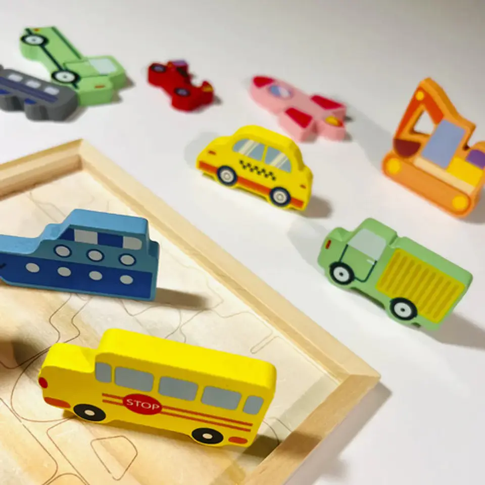 Encastre Rompecabezas De Madera Bloques Tetris Didáctico 3