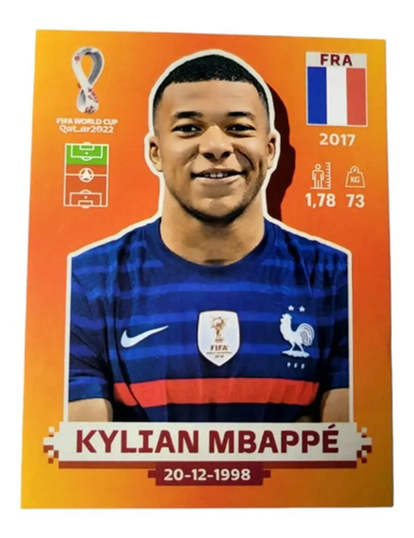 Lámina Panini Kylian Mbappe Qatar 2022 Fra18 1