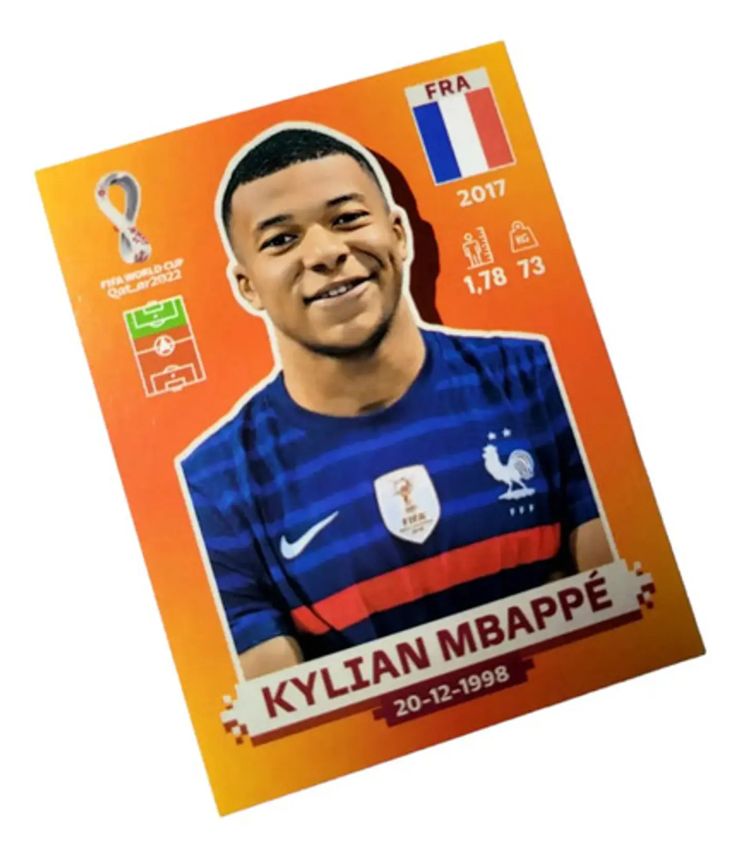 Lámina Panini Kylian Mbappe Qatar 2022 Fra18 3
