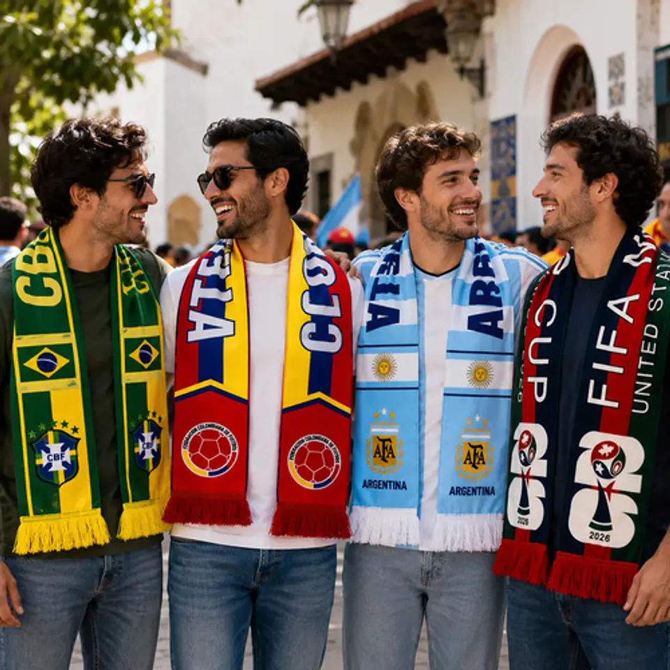 Bufanda Fútbol Hincha Selecciones Mundial 2026 6
