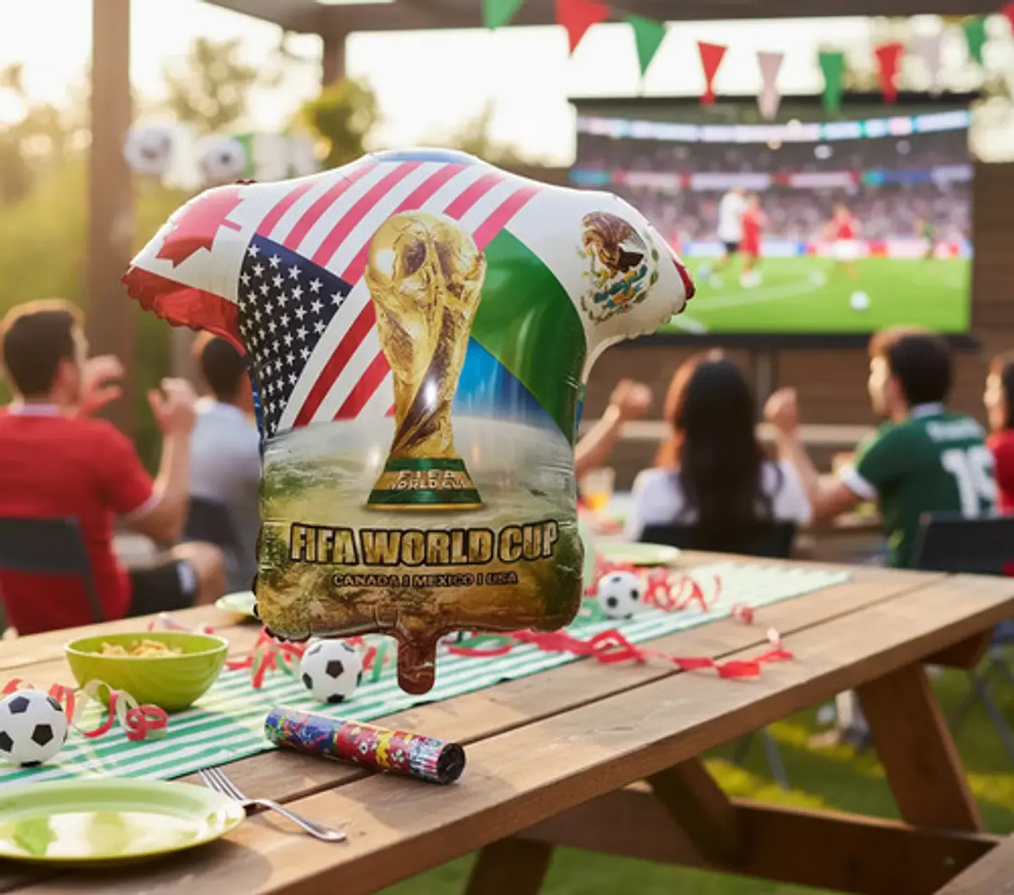 Globo Metalizado Decoración Camiseta Copa Mundial Fútbol 3