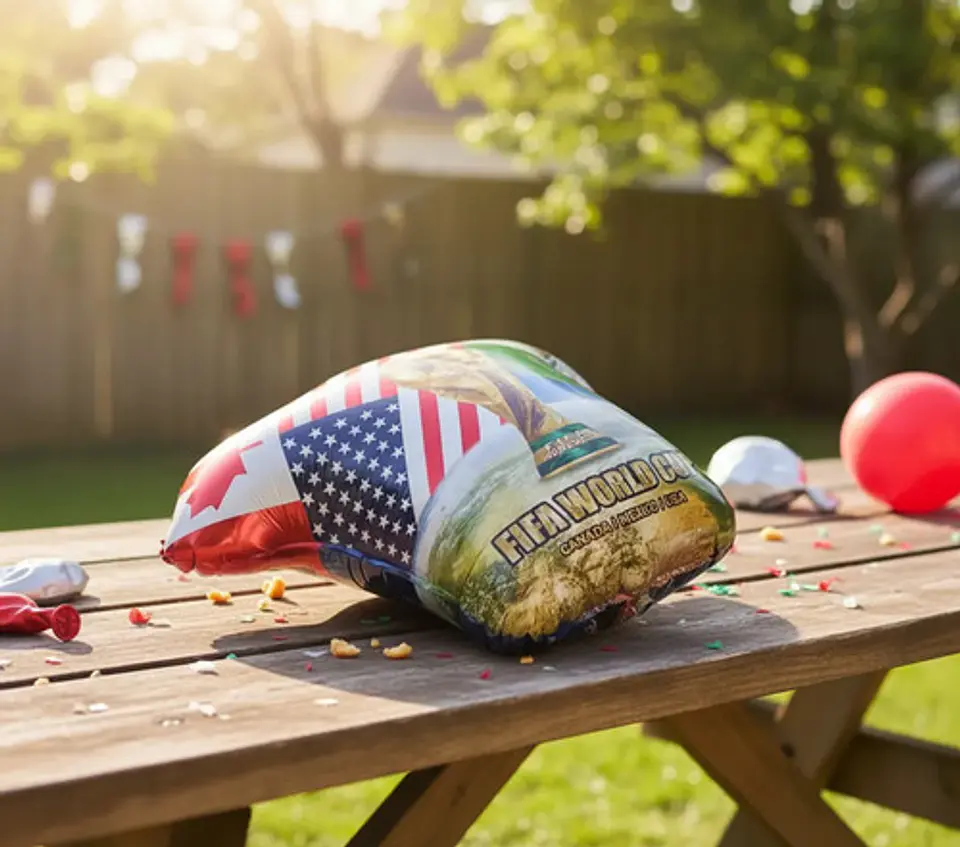 Globo Metalizado Decoración Camiseta Copa Mundial Fútbol 4