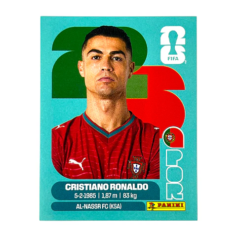 Lámina POR 15 Cristiano Ronaldo Panini - Mundial 2026