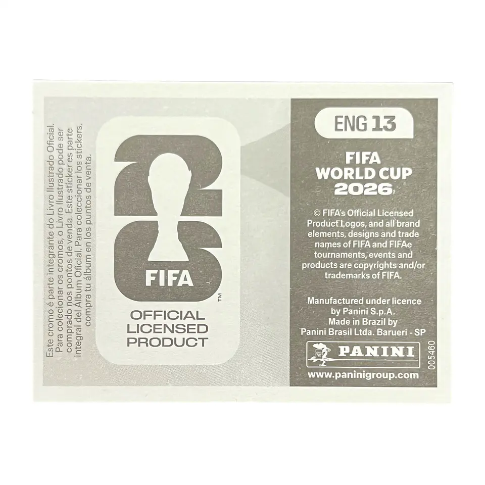 Lámina Panini ENG 13 - Equipo Copa Mundial Fifa 2026 3