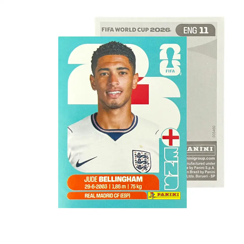 Láminas Selección Inglaterra Panini Copa Mundial Fifa 2026 6