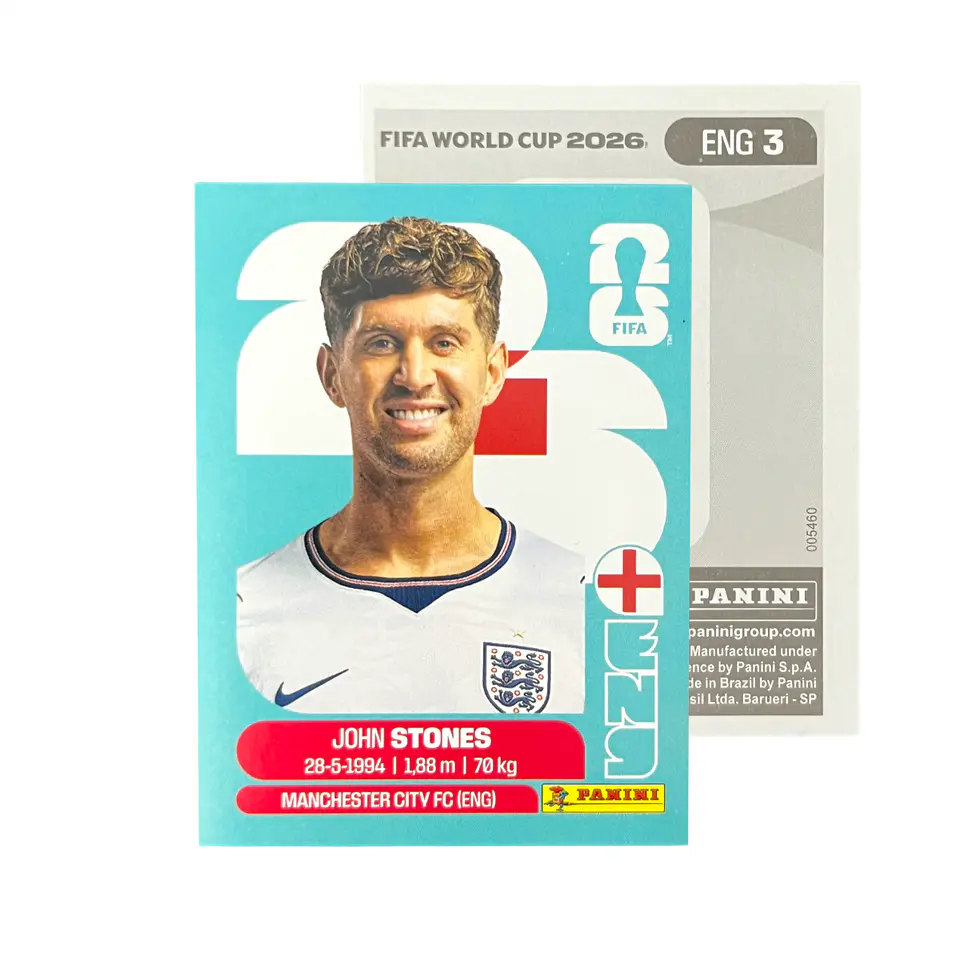 Láminas Selección Inglaterra Panini Copa Mundial Fifa 2026 14