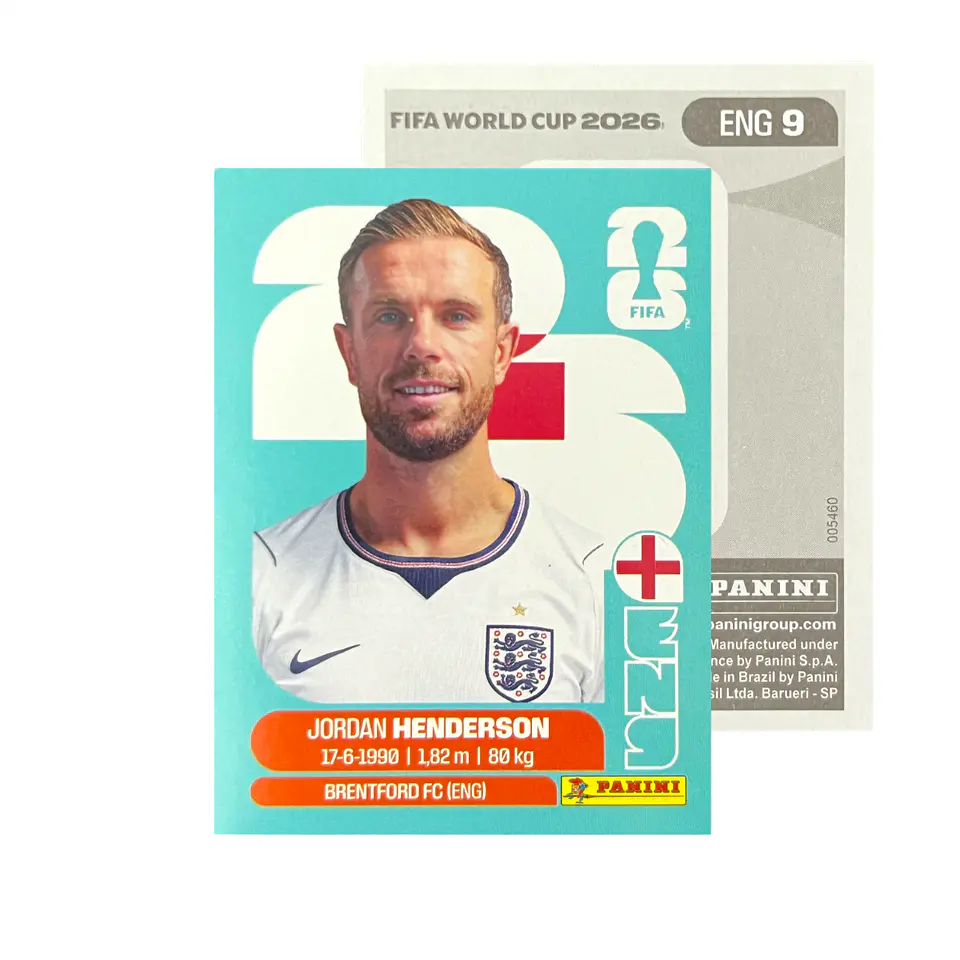 Láminas Selección Inglaterra Panini Copa Mundial Fifa 2026 18