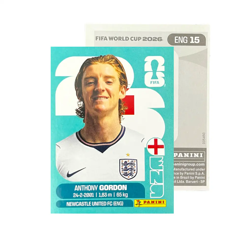 Láminas Selección Inglaterra Panini Copa Mundial Fifa 2026 19