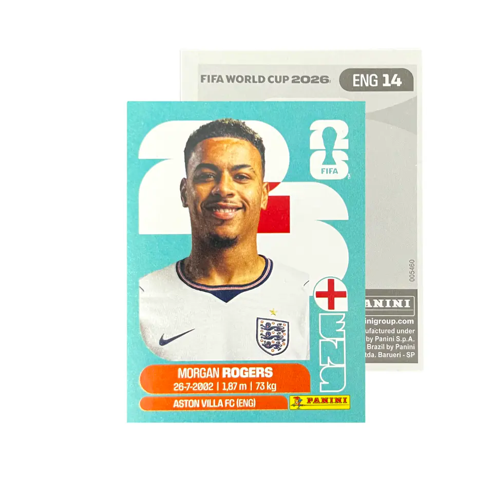Láminas Selección Inglaterra Panini Copa Mundial Fifa 2026 22