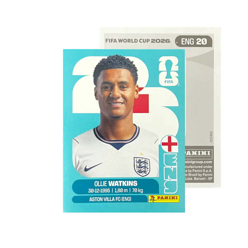 Láminas Selección Inglaterra Panini Copa Mundial Fifa 2026 25