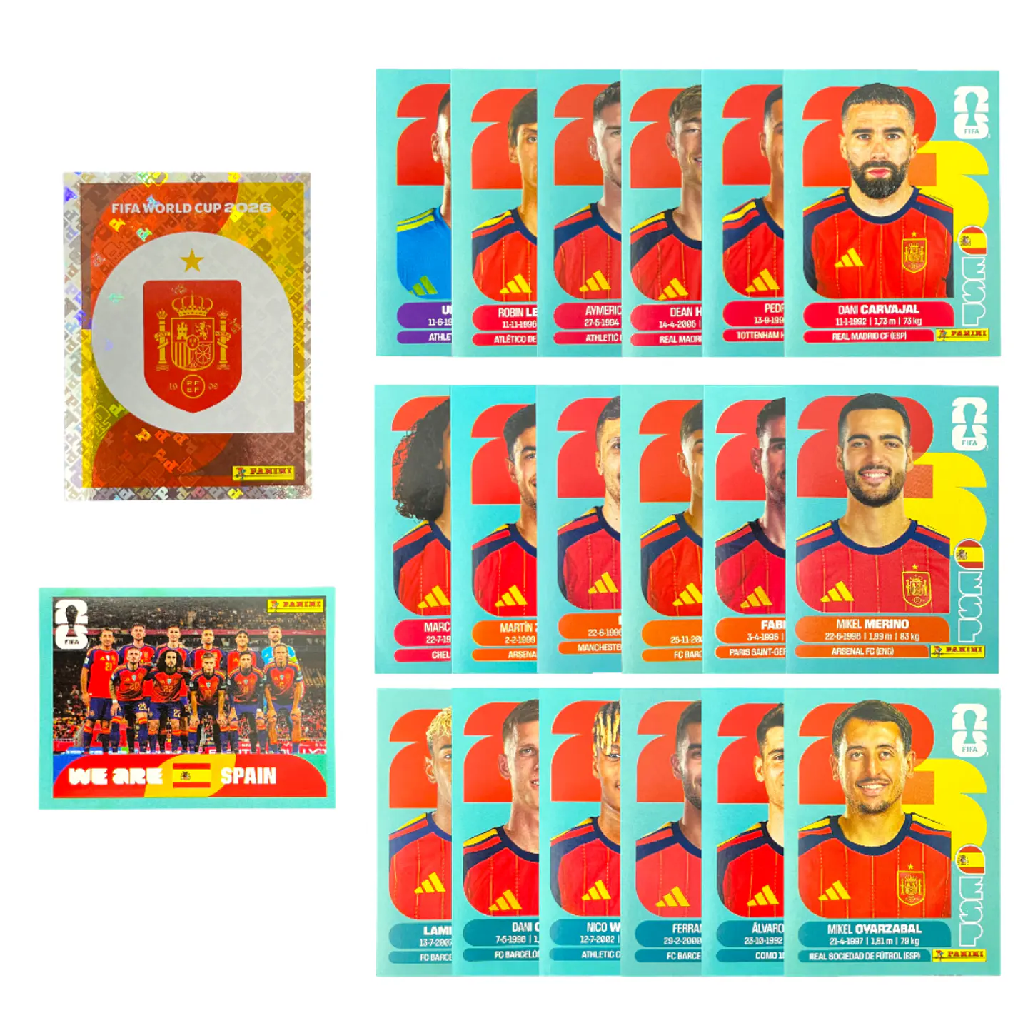 Láminas Selección España Panini Copa Mundial Fifa 2026 21