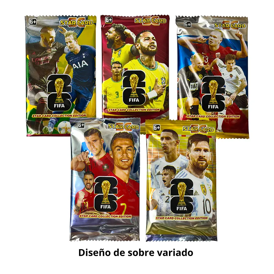 Caja De Cartas Fútbol FIFA Star Card Hologramas Coleccionables 6
