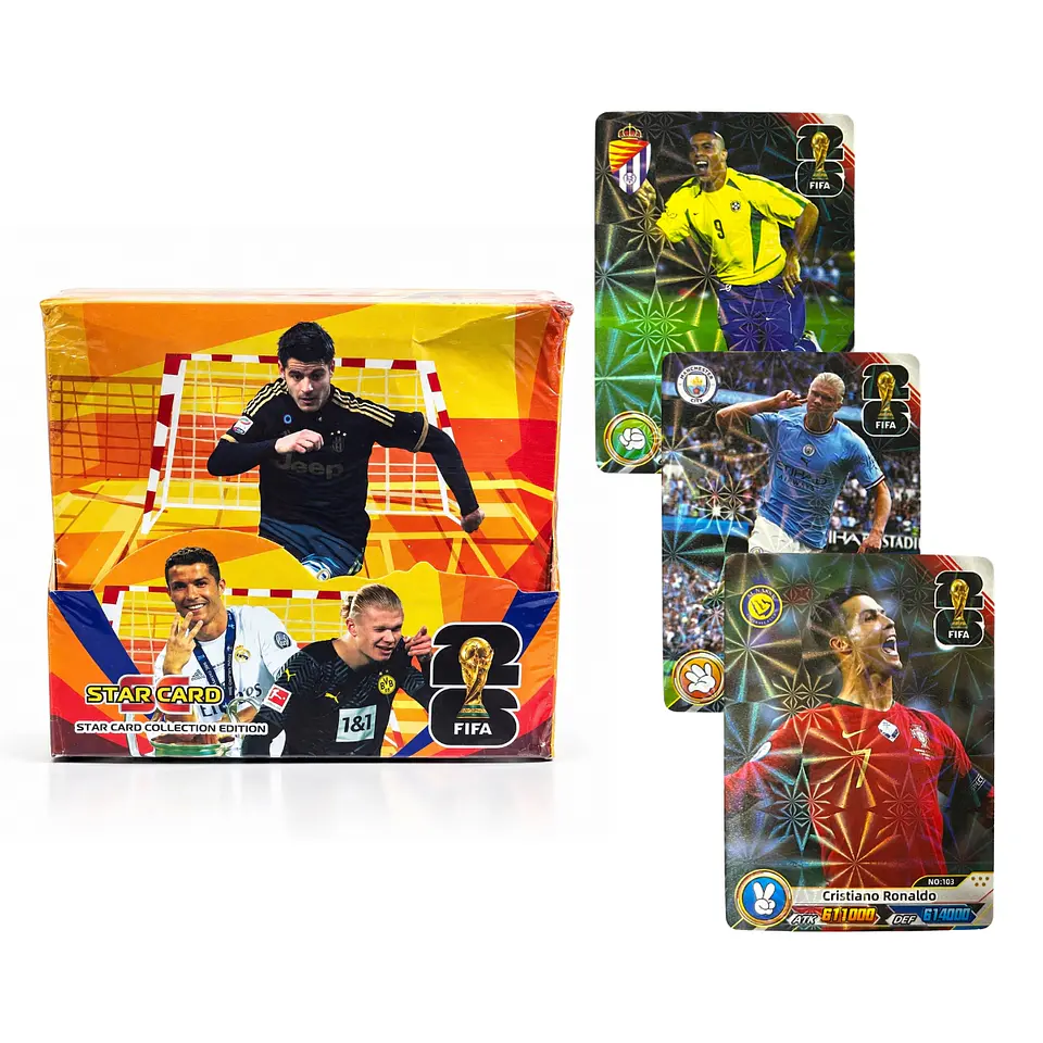 Caja De Cartas Fútbol FIFA Star Card Hologramas Coleccionables 1
