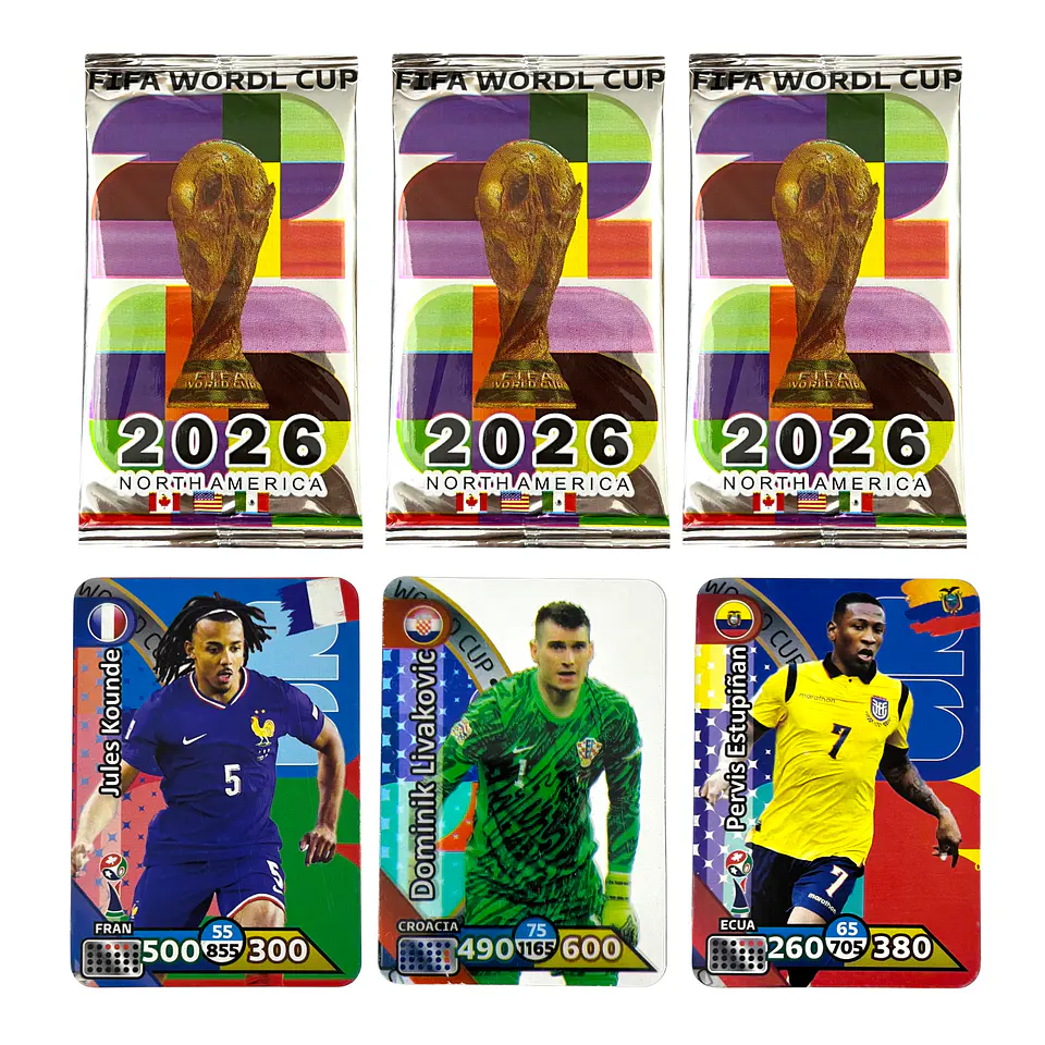 Caja Cartas Fútbol Fifa World Cup 2026 Coleccionables 3