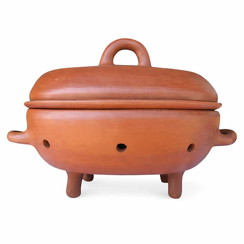 Parrillero grande de greda hecho a mano 