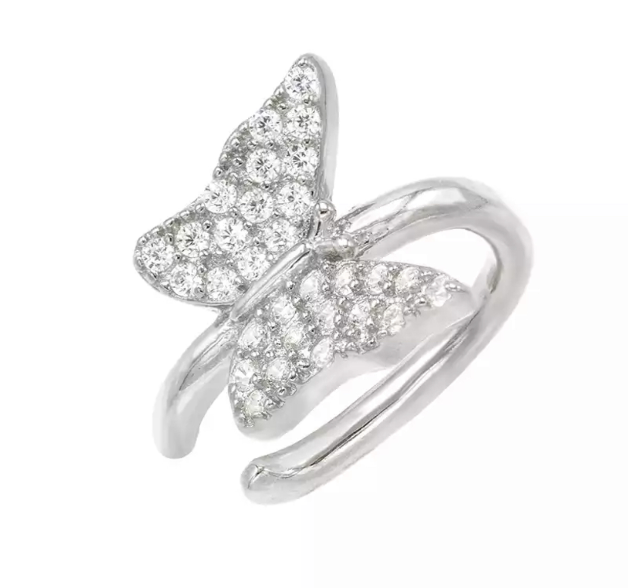 Clip butterfly plata