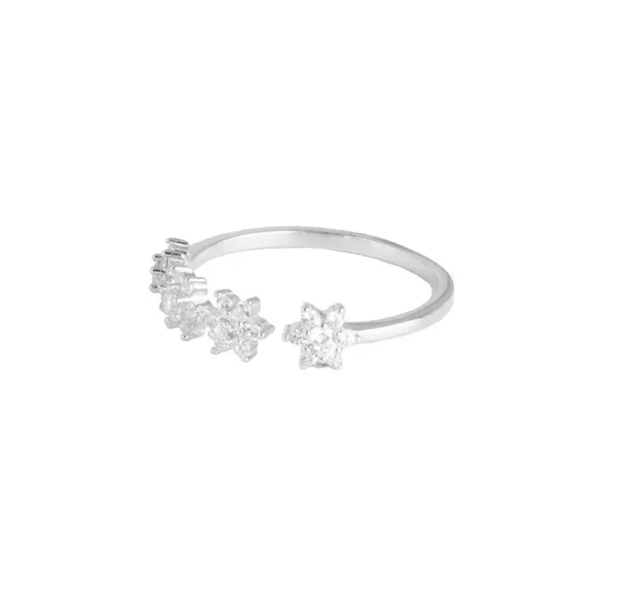 Anillo Martina - Anillo plata 925 - Talla 15 / Blanco