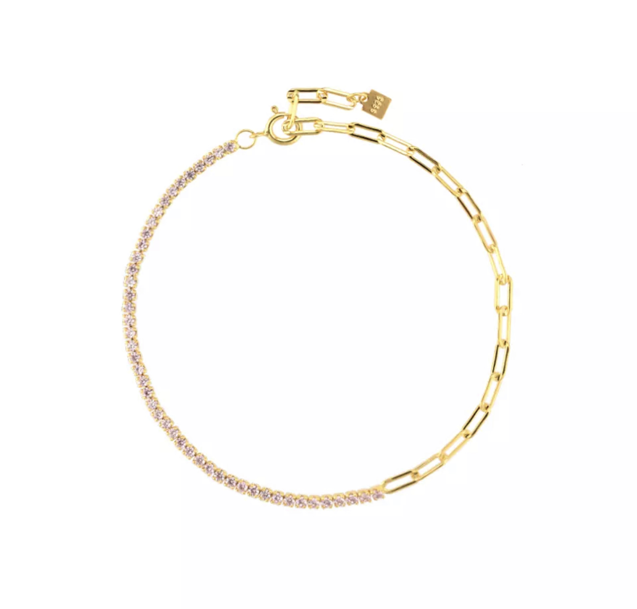 Pulsera Pink & Chain