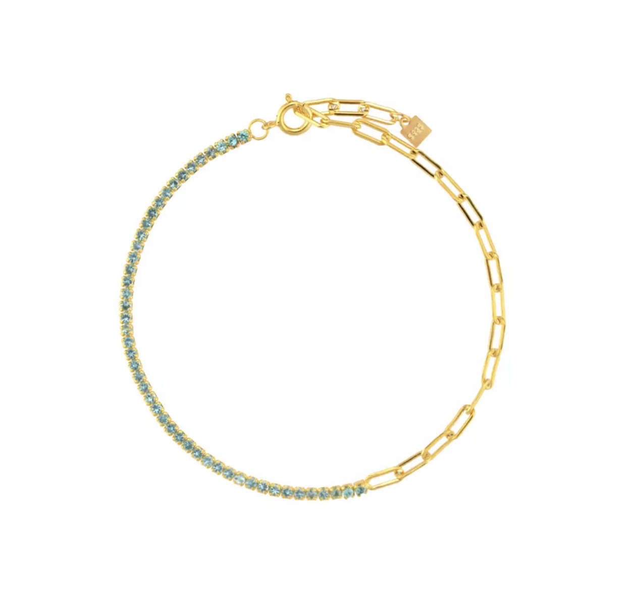 Pulsera Light blue & Chain