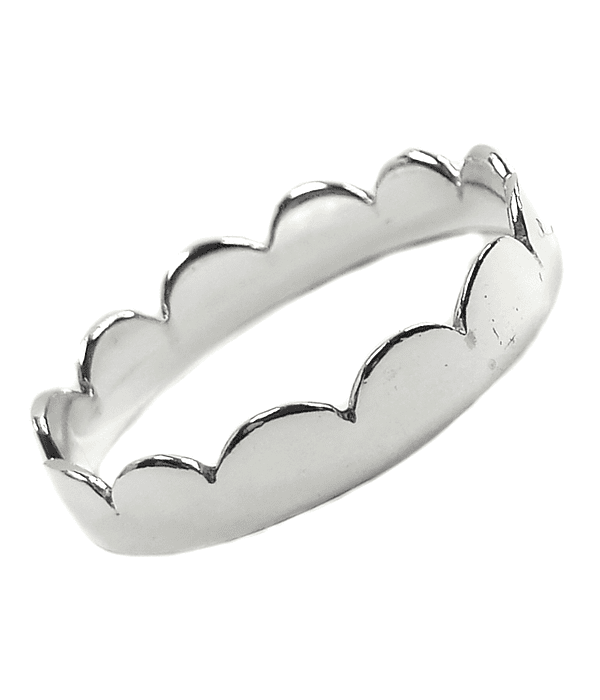 Anillo Argolla Corona Plata Fina 925 