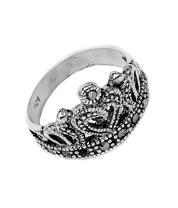 Anillo Corona Marquesita Plata Fina 925 