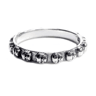 Anillo Argolla Cráneo Plata Fina 925 1