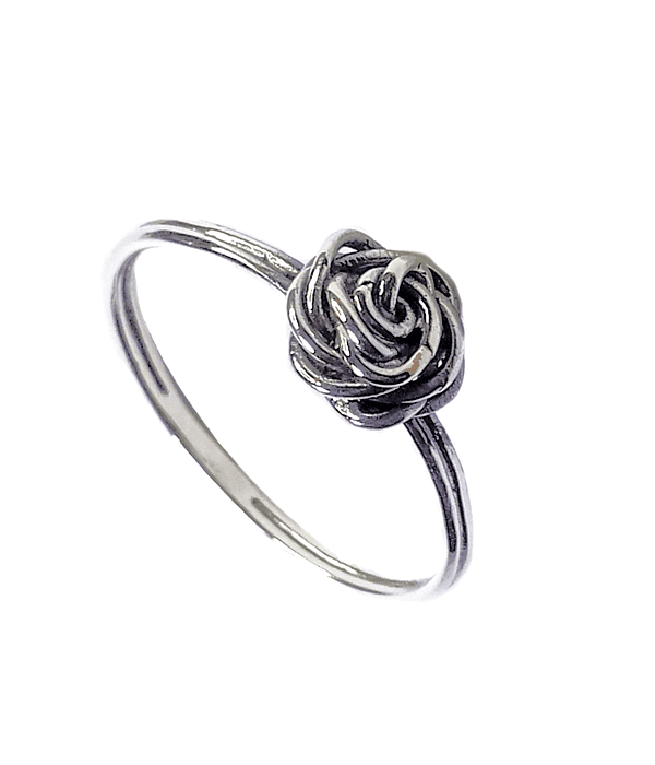 Anillo Rosa Plata Fina 925 