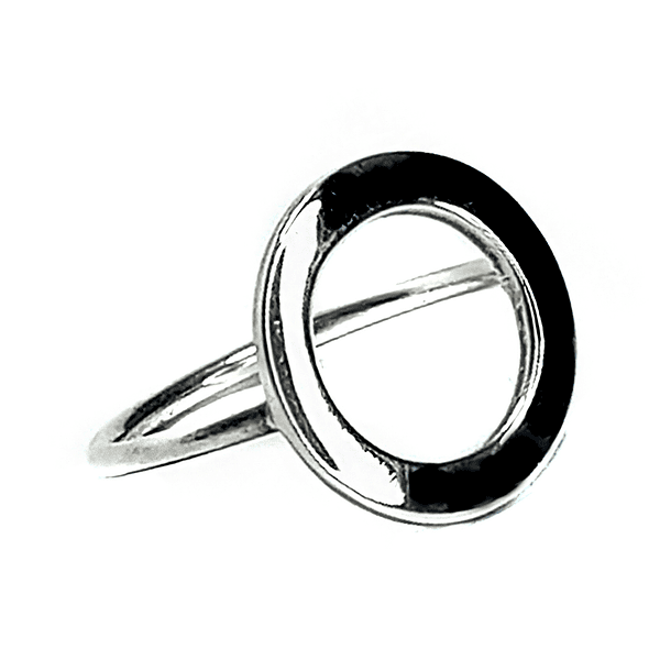 Anillo Círculo Plata Fina 925  3