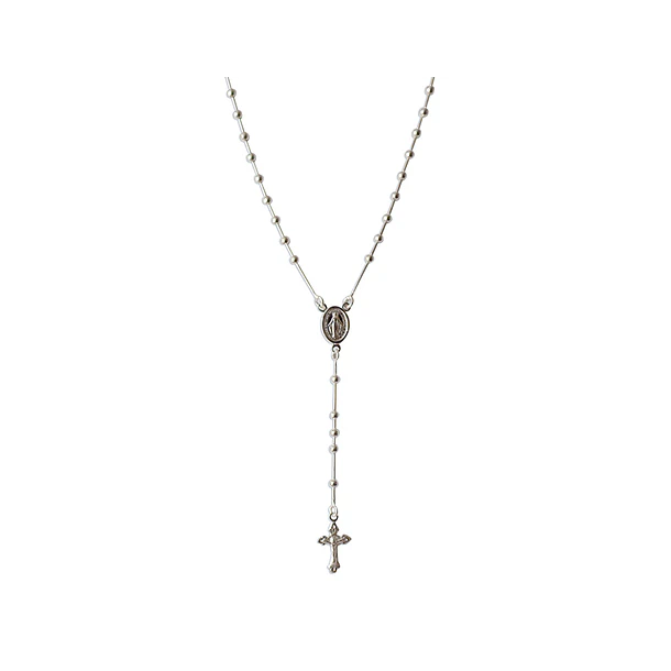 Collar Rosario Cola De Topo Plata Fina 925  1
