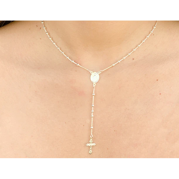 Collar Rosario Cola De Topo Plata Fina 925  2