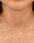 Collar Estrellas Doble Plata Fina 925 