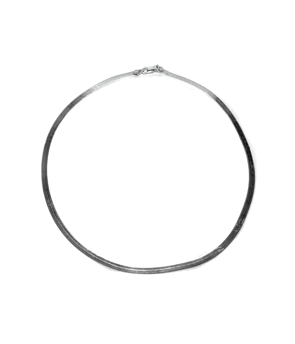 Collar Plano Plata Fina 925 