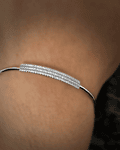 Pulsera Esclava Barra Circones Plata Fina 925 