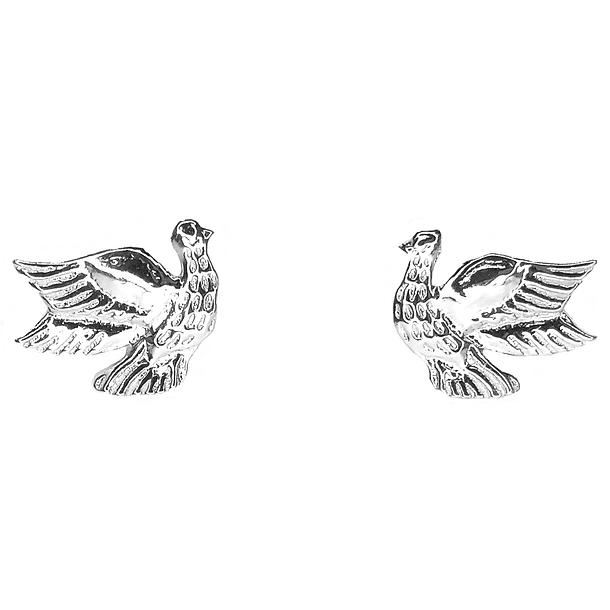 Aros Pájaro Plata Fina 925 1