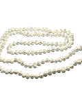 Collar Perlas De Río Natural Blanca 9mm Largo 114cm
