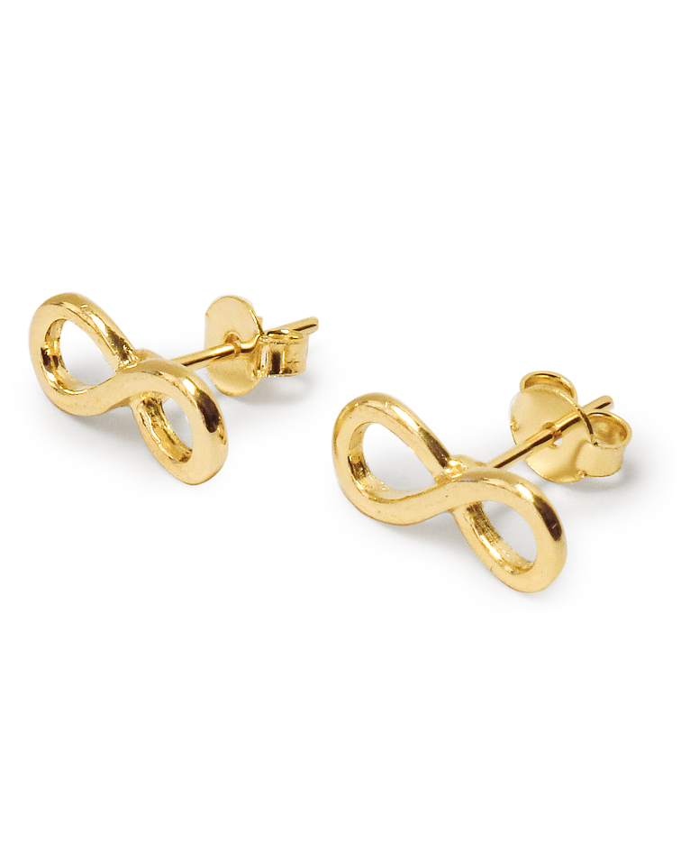 Aros Infinito Enchapado Oro 18 K 