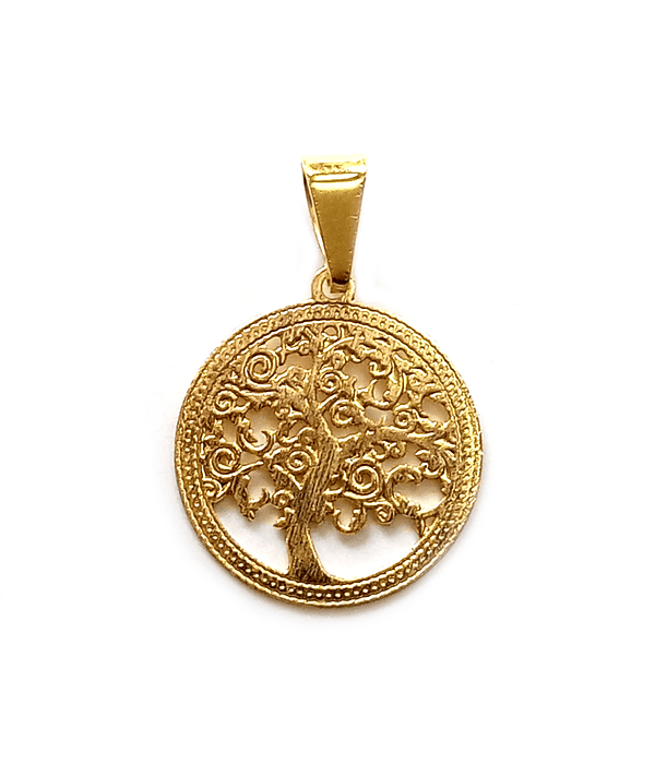 Colgante Árbol De La Vida Enchapado Oro 18 K