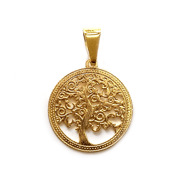 Colgante Árbol De La Vida Enchapado Oro 18 K