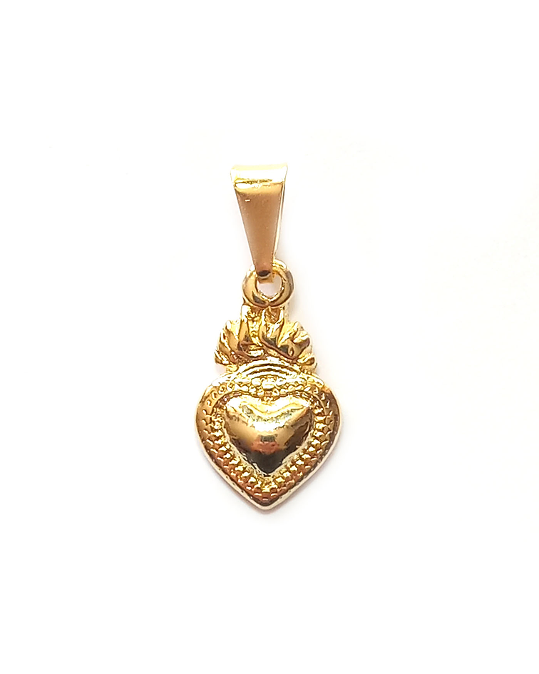 Colgante Corazón Detente Pequeño Enchapado Oro 18 K