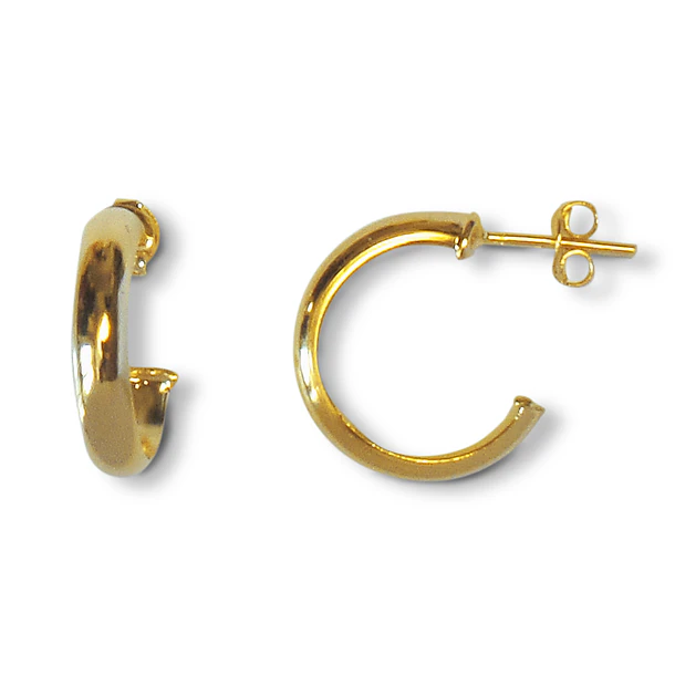 Aros Argolla 18mm Enchapado Oro 18 K 1