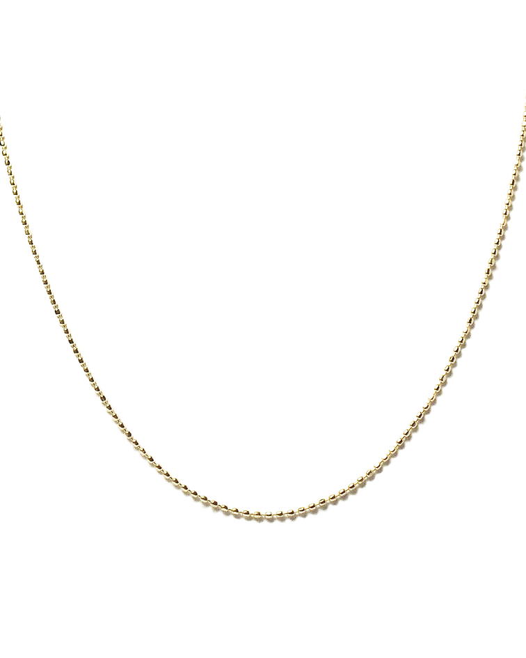Cadena Mini Beads Enchapado Oro 18 K 